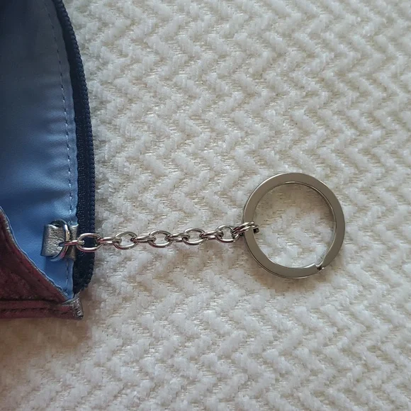 Coach Poppy Wordblock Denim Card Case/Wristlet - Picture 8 of 14